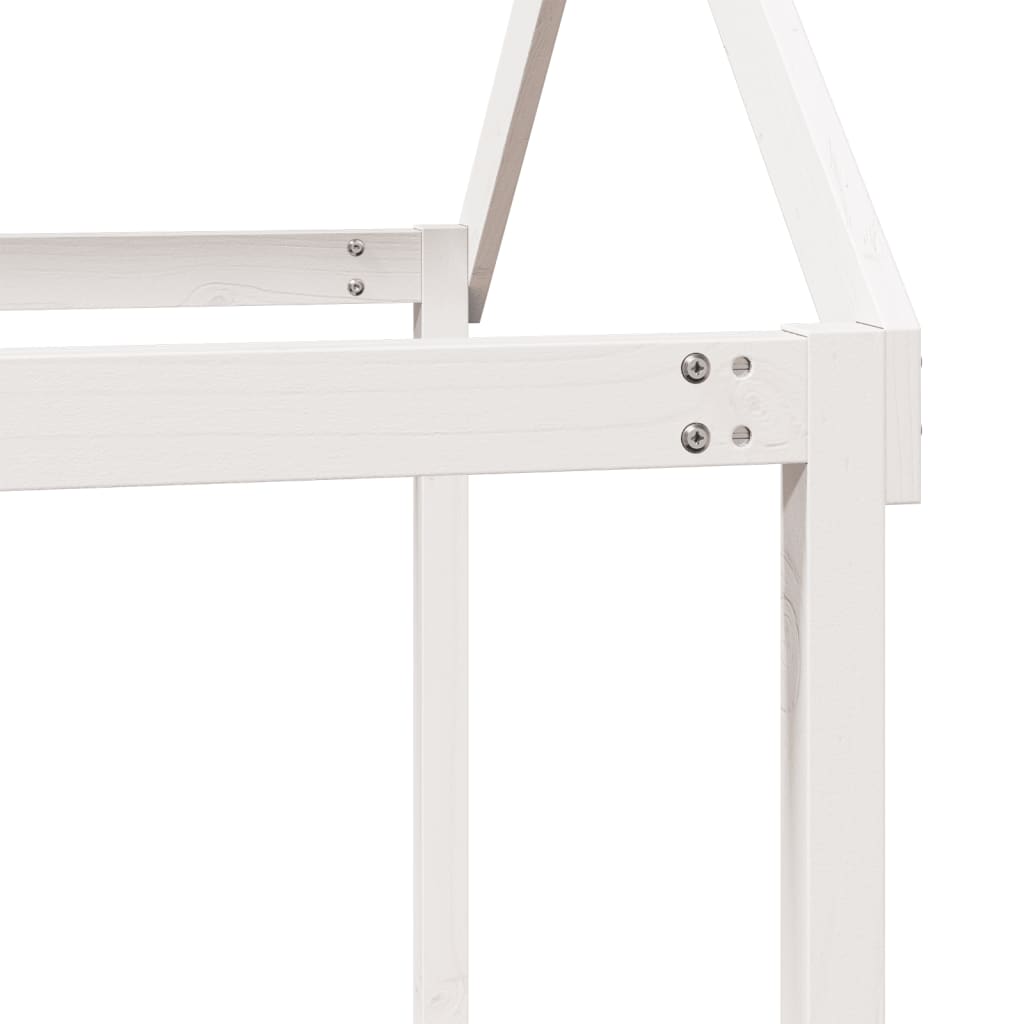 Letto a Castello senza Materasso Bianco 90x190cm Massello Pino 3282125