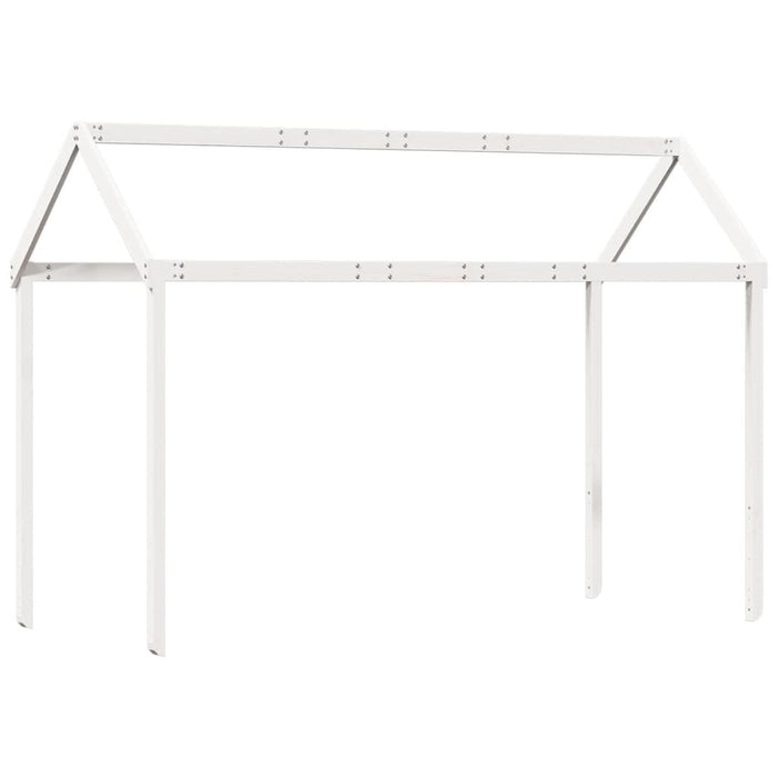 Letto a Castello senza Materasso Bianco 90x190cm Massello Pino 3282128