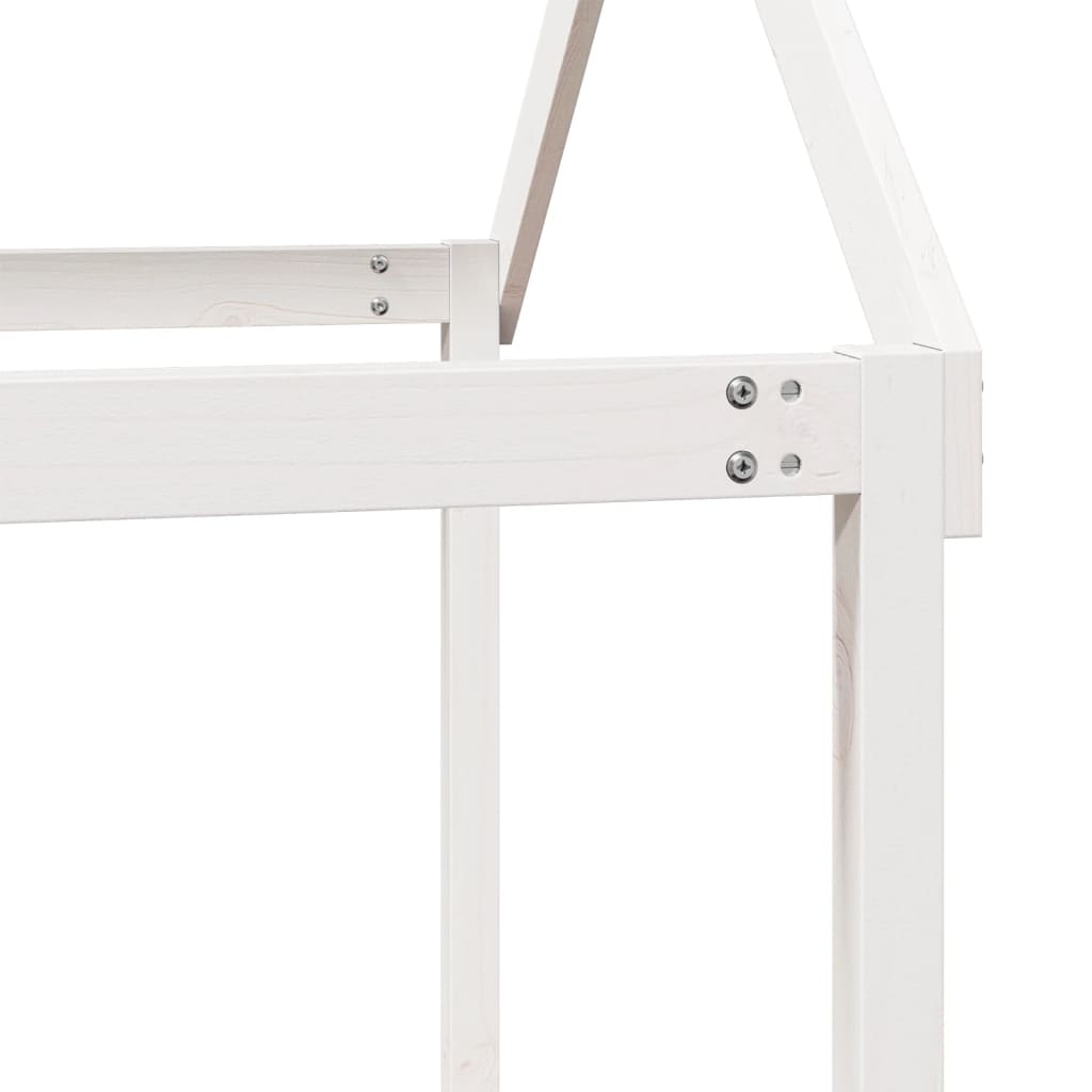 Letto a Castello senza Materasso Bianco 90x190cm Massello Pino 3282128