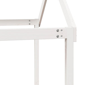 Letto a Castello senza Materasso Bianco 90x190cm Massello Pino 3282128