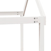 Letto a Castello senza Materasso Bianco 90x190cm Massello Pino