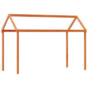 vidaXL Letto a Castello con Tetto Marrone Cera 75x190 cm Massello Pino