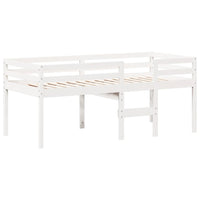 Letto a Soppalco con Tetto Bianco 90x200 cm in Legno di Pino 3282133