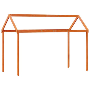 Letto a Soppalco con Tetto Marrone Cera 90x200 cm Legno di Pino