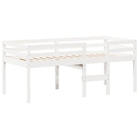Letto a Soppalco con Tetto Bianco 80x200 cm in Legno di Pino 3282136