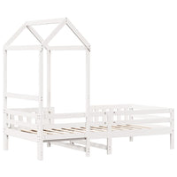 Giroletto con Tetto Bianco 100x200 cm in Legno Massello di Pino 3282157