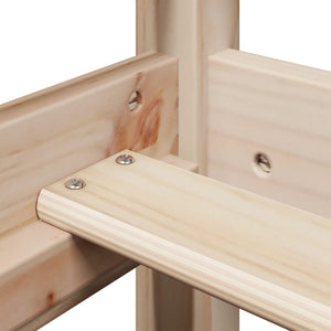 Set Letto e Panca con Tetto 90x190 cm in Legno Massello di Pino 3282180