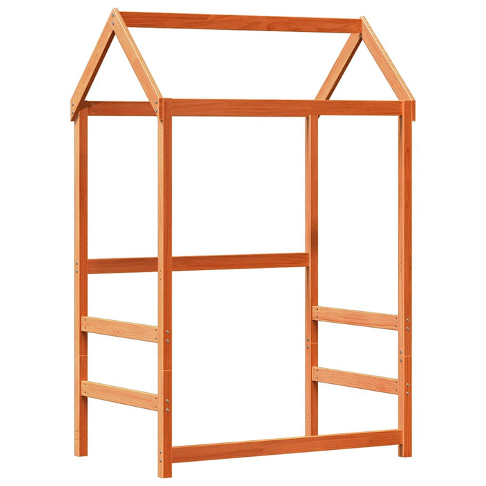 Giroletto con Panca e Tetto Marrone Cera 75x190cm Massello Pino 3282185