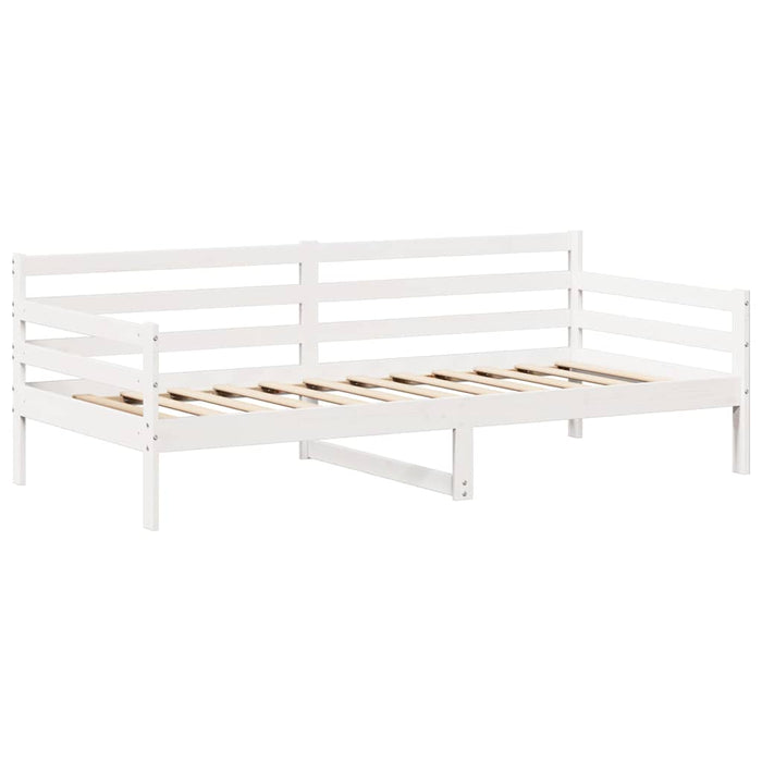 Dormeuse con Tetto 90x190 cm Bianco in Legno Massello di Pino 3282199