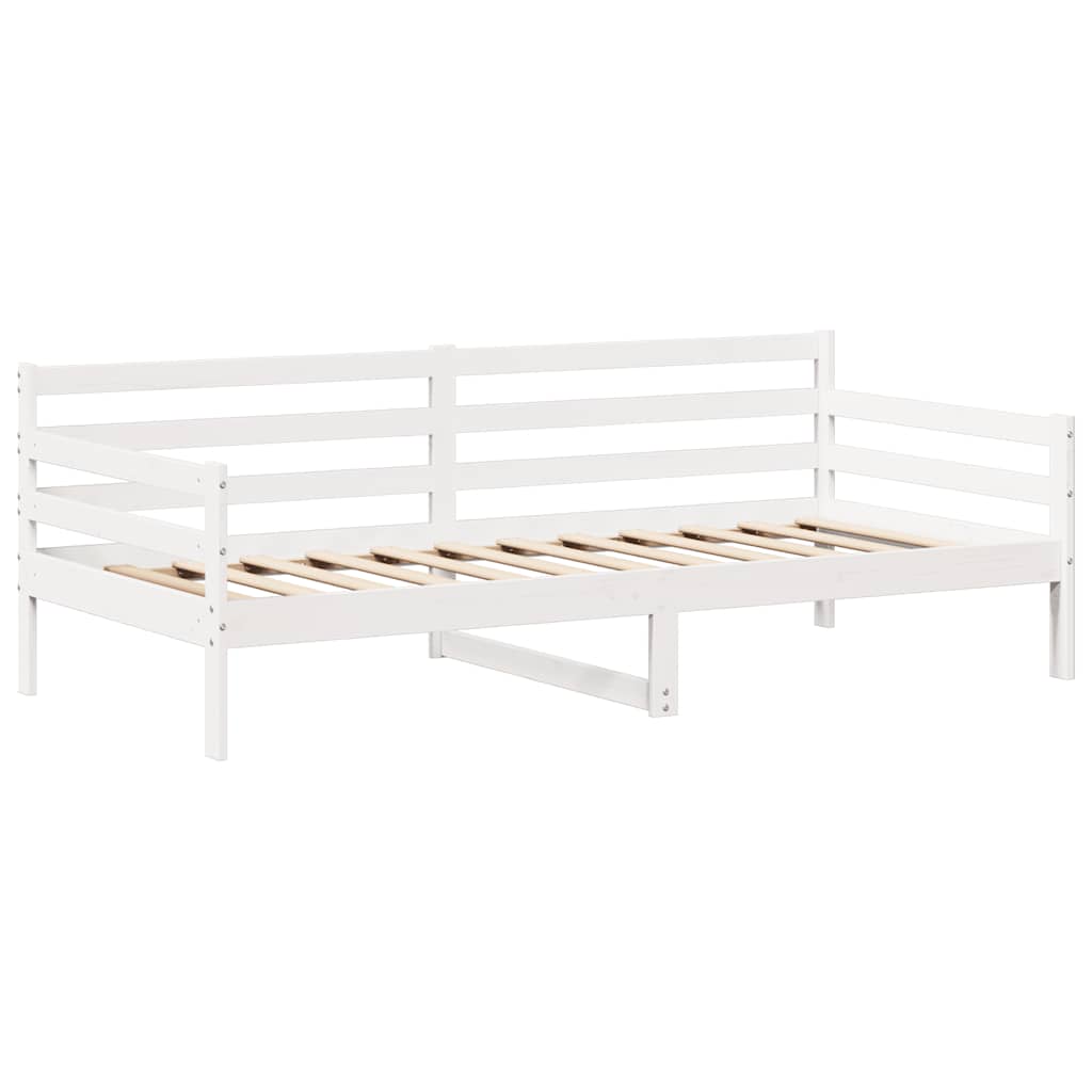Dormeuse con Tetto 80x200 cm Bianco in Legno Massello di Pino 3282201