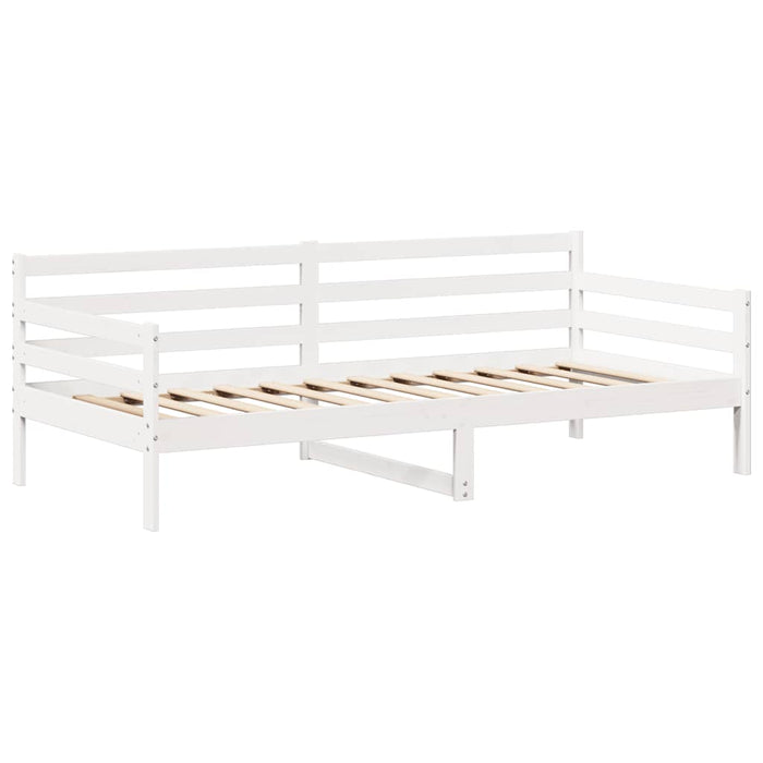 Dormeuse con Tetto 80x200 cm Bianco in Legno Massello di Pino 3282201