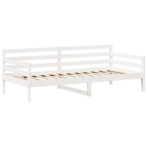Dormeuse con Tetto 90x200 cm Bianco in Legno Massello di Pino 3282203