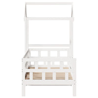 Dormeuse con Tetto 90x200 cm Bianco in Legno Massello di Pino 3282235