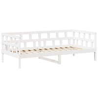 Dormeuse con Tetto 90x190 cm Bianco in Legno Massello di Pino 3282241