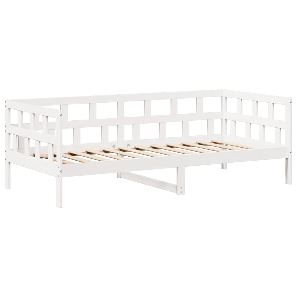 Set Dormeuse con Tetto Bianco 80x200 cm Legno Massello di Pino 3282247