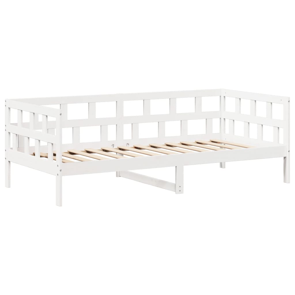Set Dormeuse con Tetto Bianco 90x190 cm Legno Massello di Pino 3282250