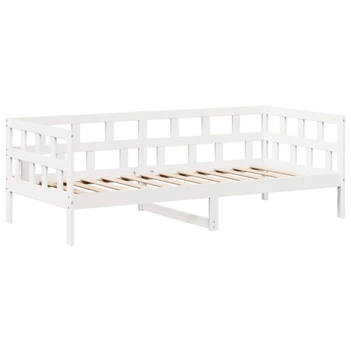 Set Dormeuse con Tetto Bianco 90x190 cm Legno Massello di Pino 3282250