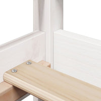 Set Dormeuse con Tetto Bianco 90x190 cm Legno Massello di Pino