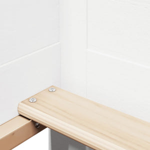 Set Dormeuse e Panca con Tetto Bianco 90x190cm Massello Pino 3282263