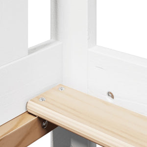 Dormeuse con Tetto 90x190 cm Bianco in Legno Massello di Pino 3282269