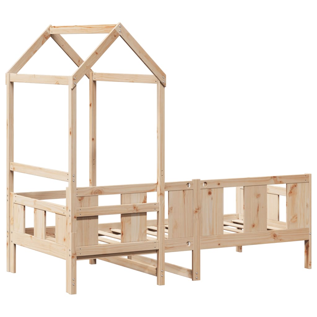 vidaXL Dormeuse con Tetto 90x200 cm in Legno Massello di Pino