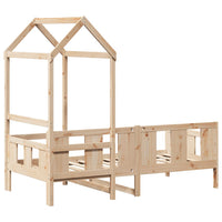 vidaXL Dormeuse con Tetto 90x200 cm in Legno Massello di Pino