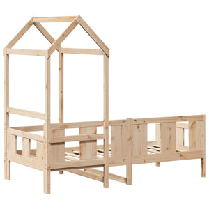 vidaXL Dormeuse con Tetto 90x200 cm in Legno Massello di Pino