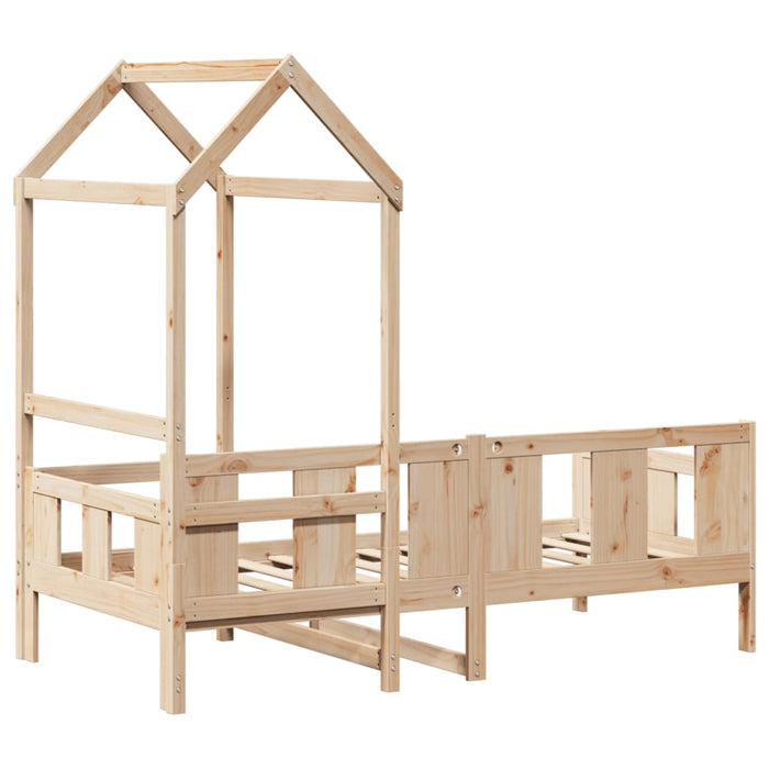 vidaXL Dormeuse con Tetto 90x200 cm in Legno Massello di Pino