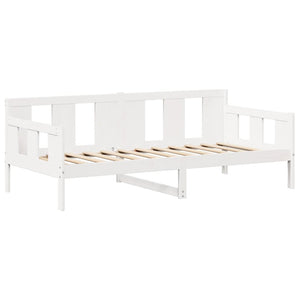 Dormeuse con Tetto 80x200 cm Bianco in Legno Massello di Pino 3282279