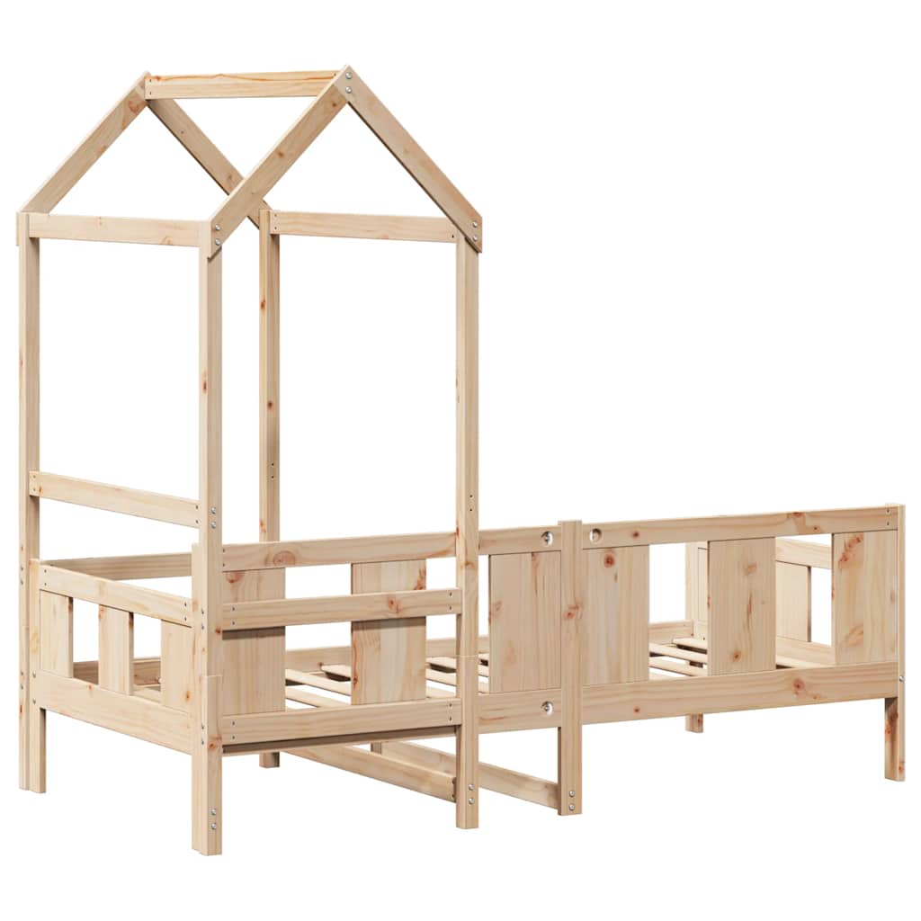 Dormeuse con Tetto 90x190 cm in Legno Massello di Pino 3282280