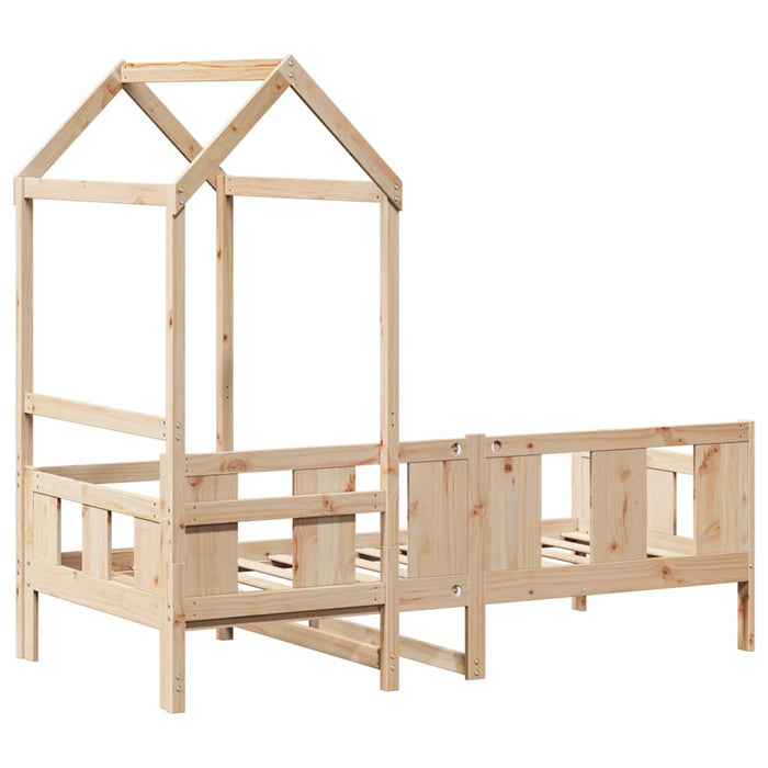 vidaXL Dormeuse con Tetto 90x190 cm in Legno Massello di Pino