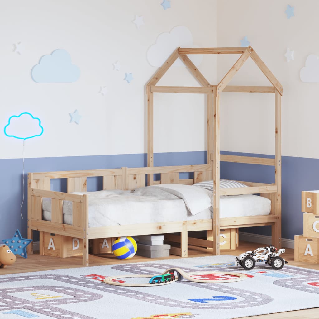 vidaXL Dormeuse con Tetto 90x190 cm in Legno Massello di Pino