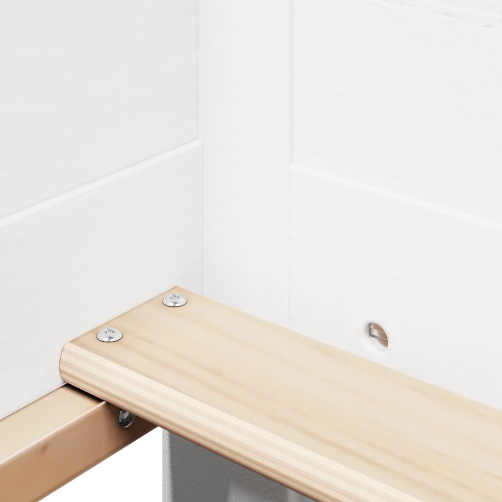 Dormeuse con Tetto 90x190 cm Bianco in Legno Massello di Pino 3282281