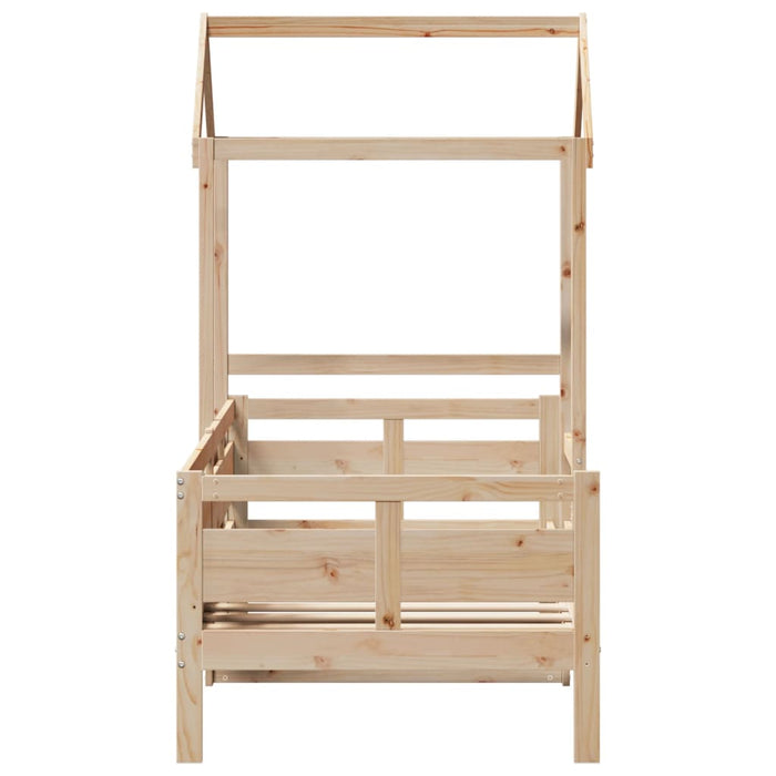 Dormeuse con Tetto 90x200 cm in Legno Massello di Pino 3282288