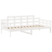 Dormeuse con Tetto 90x200 cm Bianco in Legno Massello di Pino 3282301