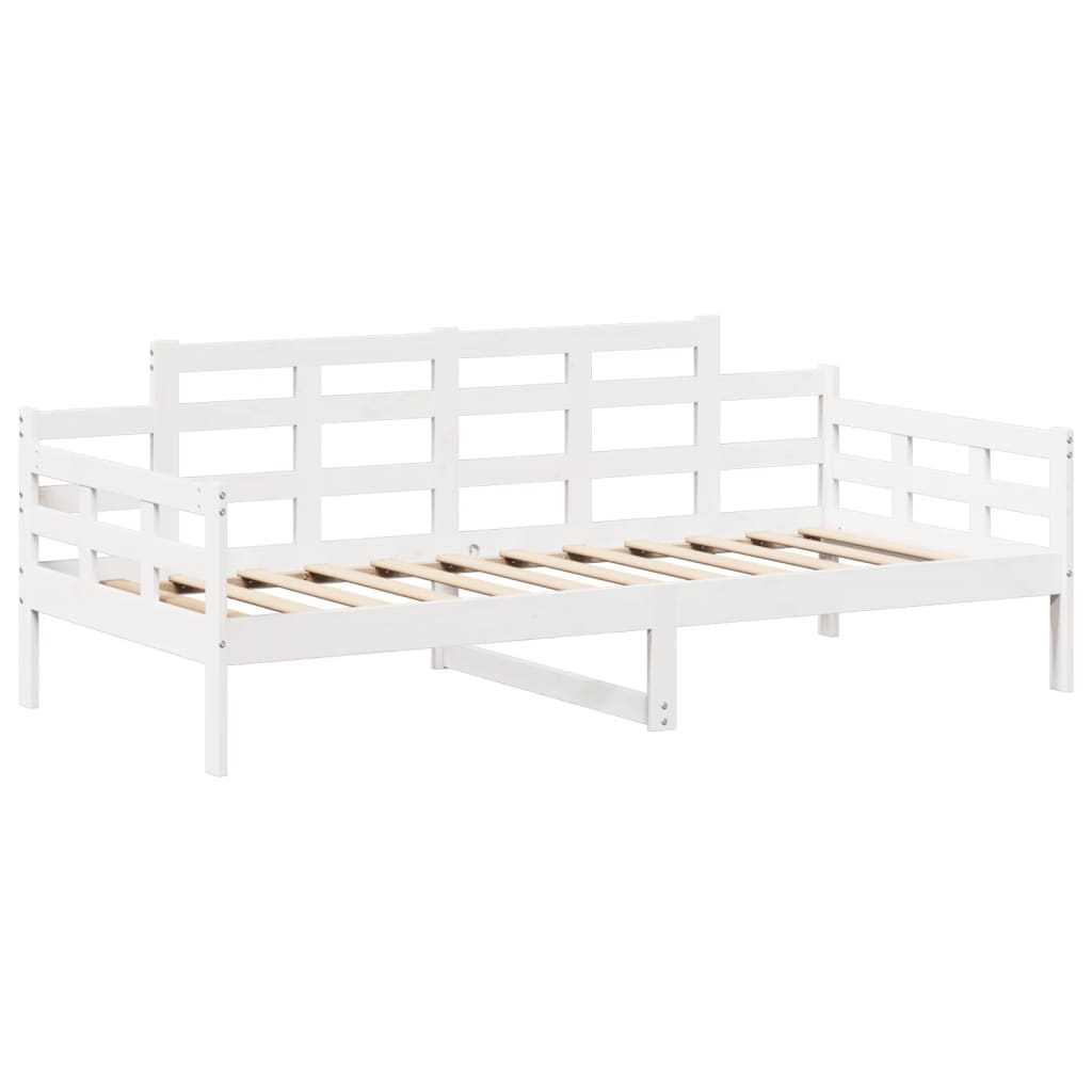 Dormeuse con Tetto 90x190 cm Bianco in Legno Massello di Pino 3282305