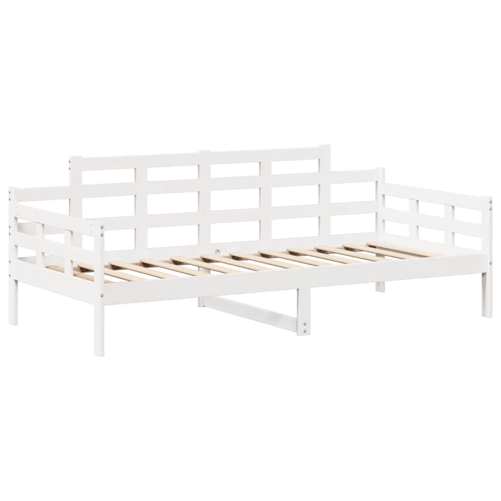 Set Dormeuse e Panca con Tetto Bianco 90x190cm Massello Pino 3282311
