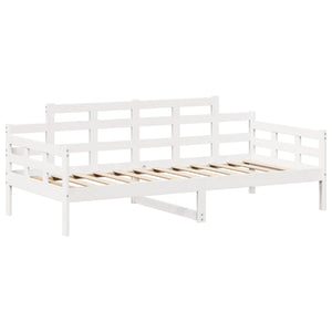 Set Dormeuse e Panca con Tetto Bianco 90x190cm Massello Pino 3282311