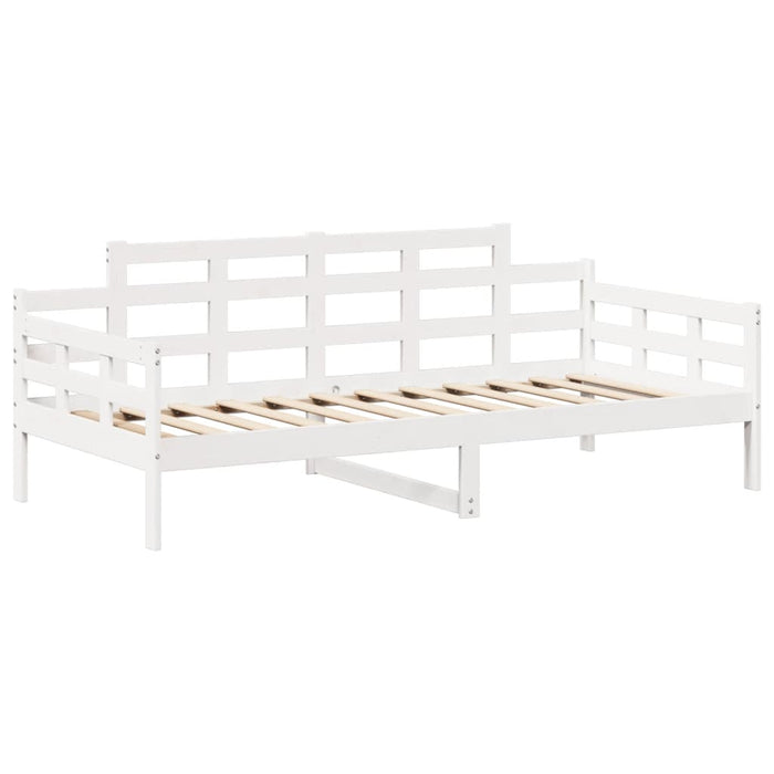 Set Dormeuse e Panca con Tetto Bianco 90x190cm Massello Pino 3282311