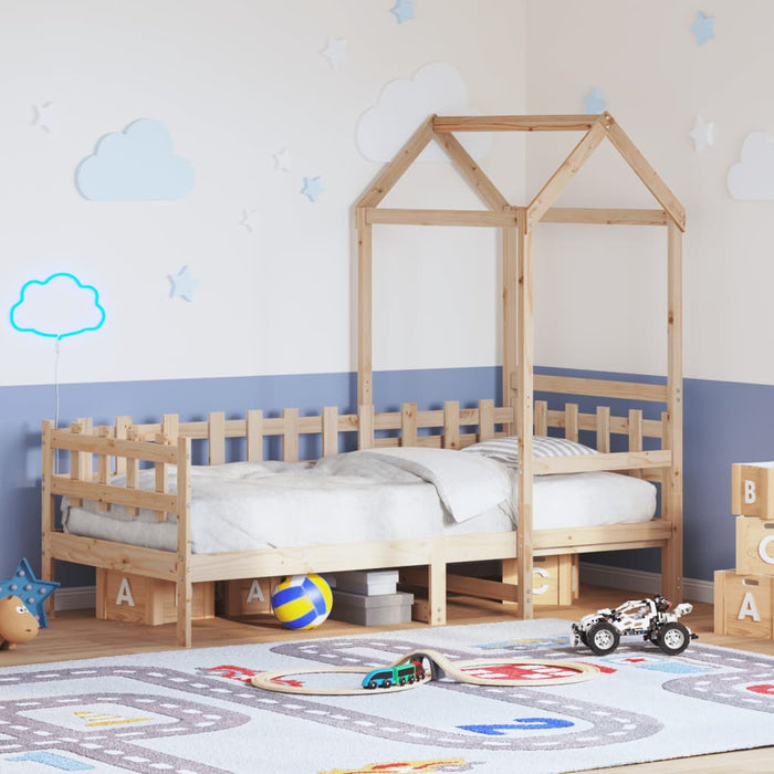 Dormeuse con Tetto 90x190 cm in Legno Massello di Pino 3282316