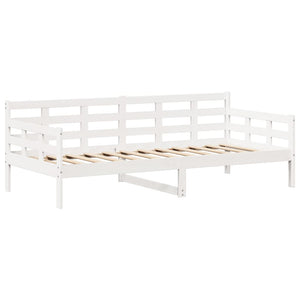Dormeuse con Tetto 90x200 cm Bianco in Legno Massello di Pino 3282325