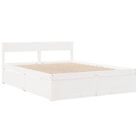 Letto senza Materasso Bianco 160x200 cm Legno Massello di Pino 3282343
