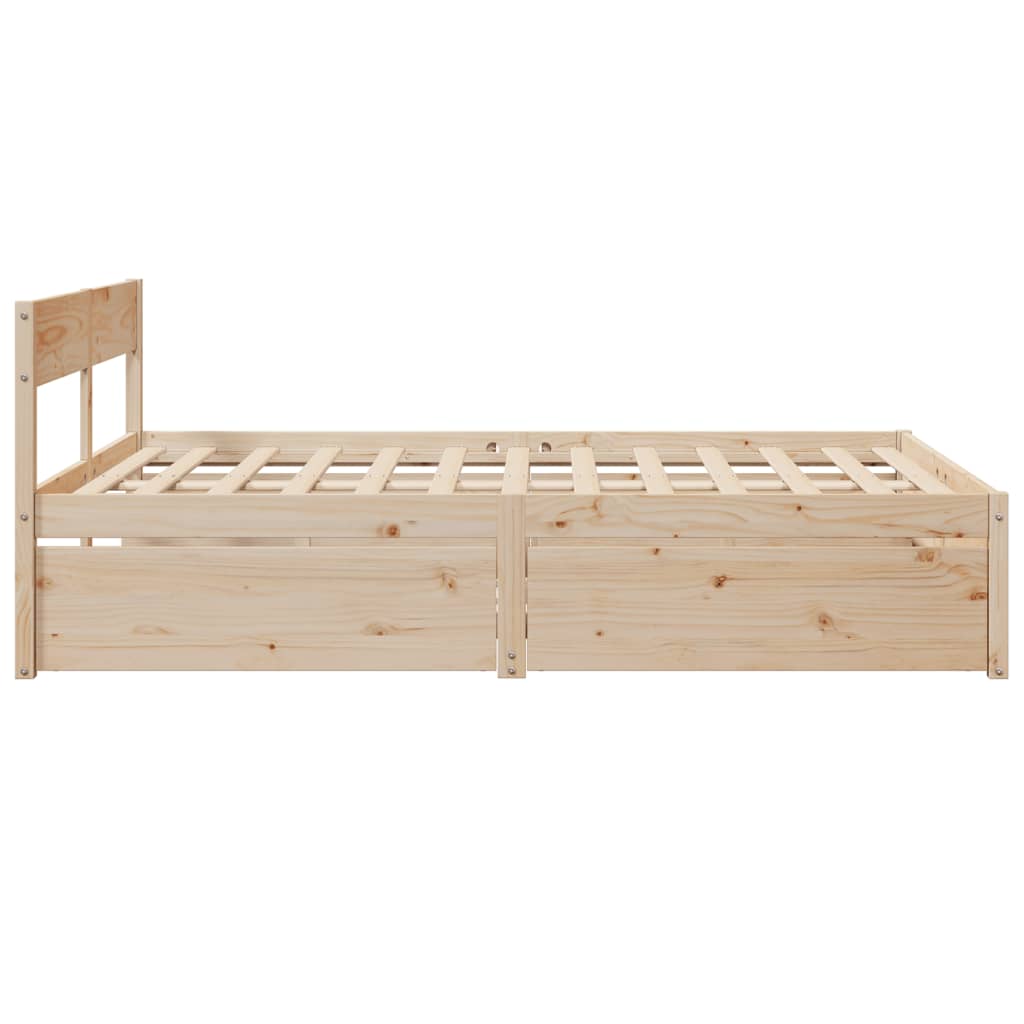 Letto senza Materasso 140x200 cm in Legno Massello di Pino 3282348