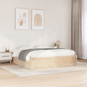 Letto senza Materasso 200x200 cm in Legno Massello di Pino 3282363