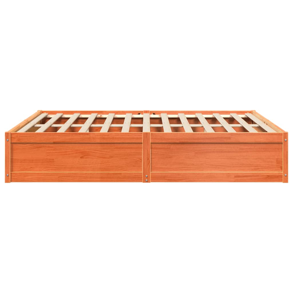 Letto senza Materasso Marrone Cera 180x200 cm in Legno di Pino 3282368