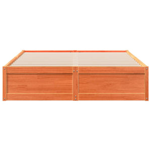 Letto senza Materasso Marrone Cera 140x190 cm in Legno di Pino 3282383