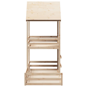 Letto a Castello con Tetto 80x200 cm in Legno Massello di Pino 3282393