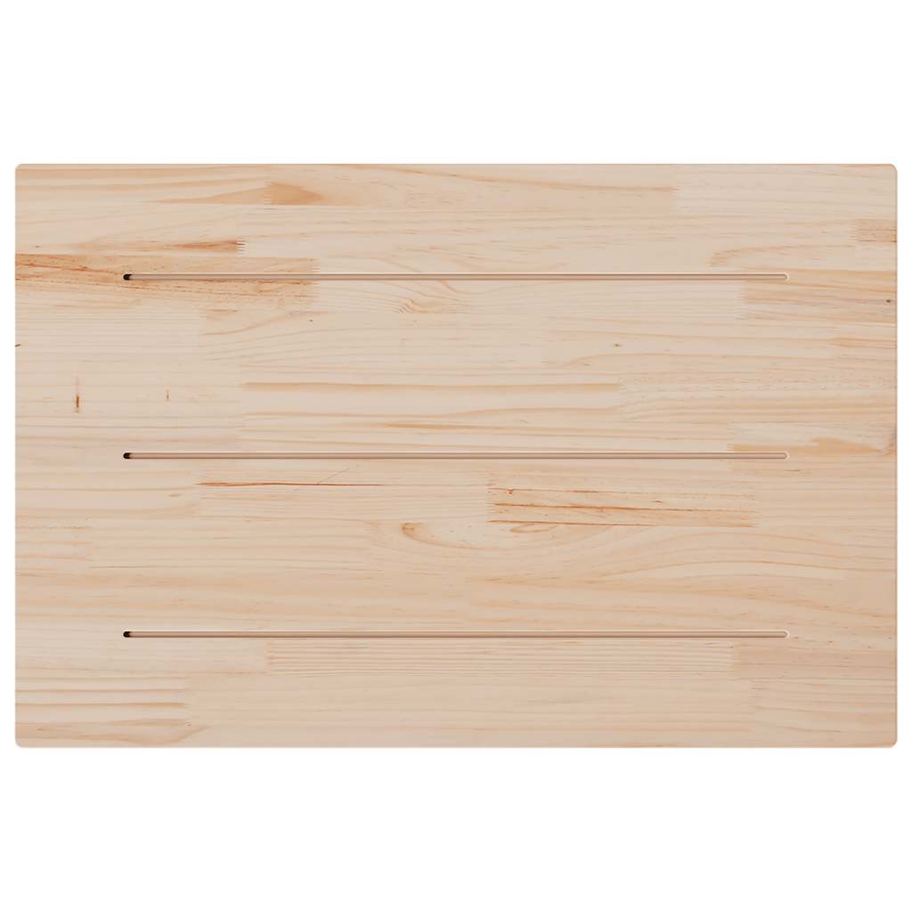 Piano per Tavolo 80x50x1,7 cm Rettangolare Legno Massello Pino