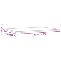 Piani Tavolo 3 pz 80x53x1,7 cm Rettangolare Legno Massello Pino