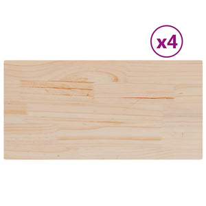 Piani Tavolo 4 pz 90x45x1,7 cm Rettangolare Legno Massello Pino